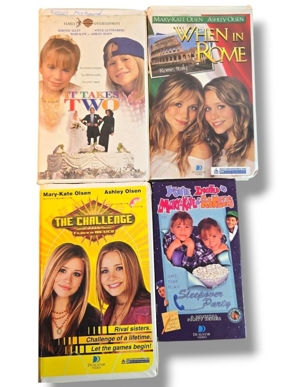 Mary-Kate & Ashley Olsen VHS Lot 4 Movies When in Rome It Takes Two Challenge